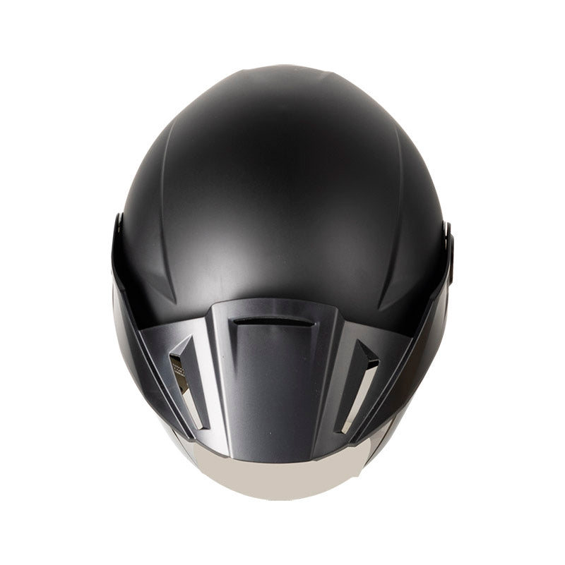 CASCO ICH-102 SOLID EVO MATE NEGRO PLATA VISOR HUMO