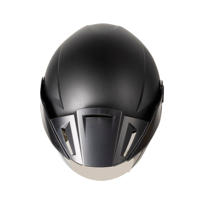 CASCO ICH-102 SOLID EVO MATE NEGRO PLATA VISOR HUMO
