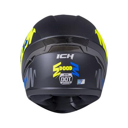 CASCO ICH ICH-501SP DOOD MATE NEGRO AMARILLO NEON VISOR HUMO
