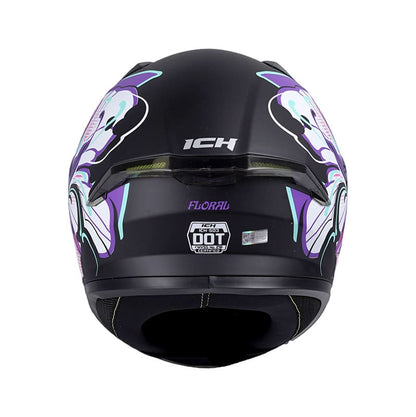 CASCO ICH ICH-503SP FLORAL MATE NEGRO MORADO NEON