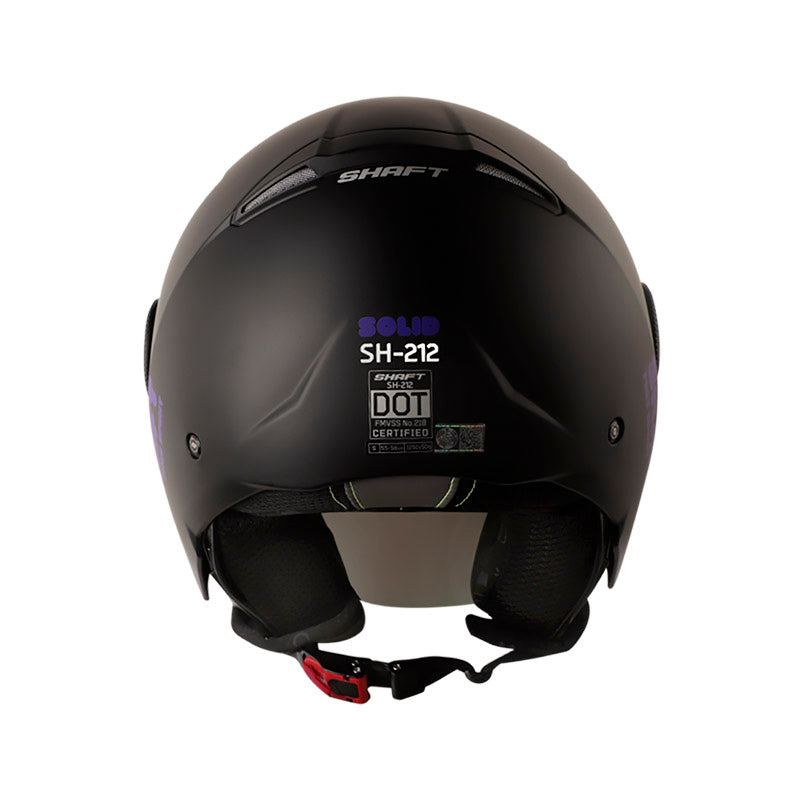 CASCO SHAFT SH-212 SOLID MATE NEGRO NEGRO VISOR MORADO
