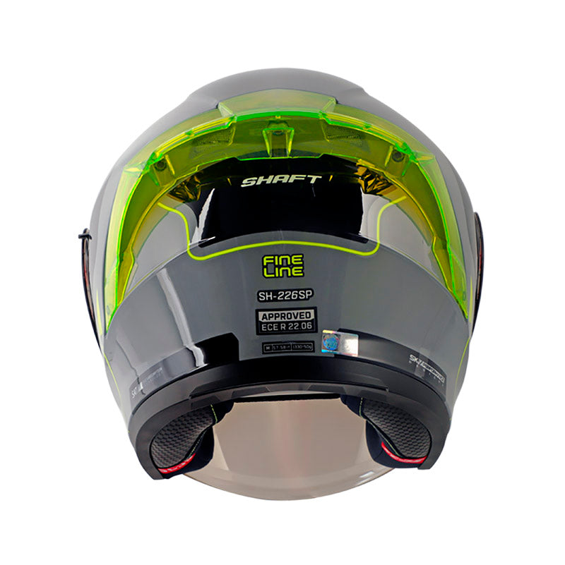 CASCO SHAFT SH-226SP FINE LINE GRIS AMARILLO VISOR IRIDIUM