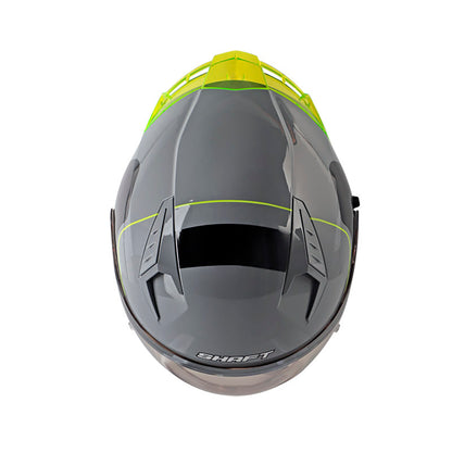 CASCO SHAFT SH-226SP FINE LINE GRIS AMARILLO VISOR IRIDIUM