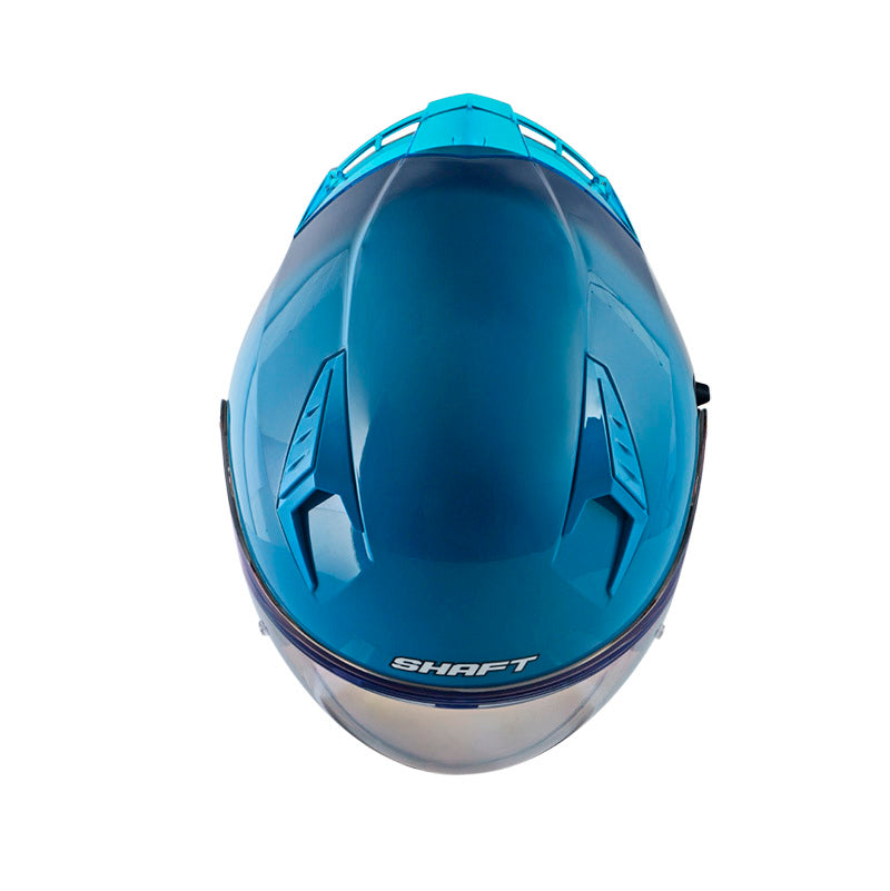 CASCO SHAFT SH-226SP SOLID SUNSET AZUL OSCURO VISOR IRIDIUM
