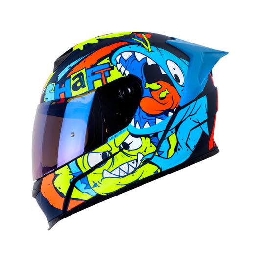 CASCO SHAFT SH-502 SHARKIE MATE AZUL OSCURO AZUL IRIDIUM