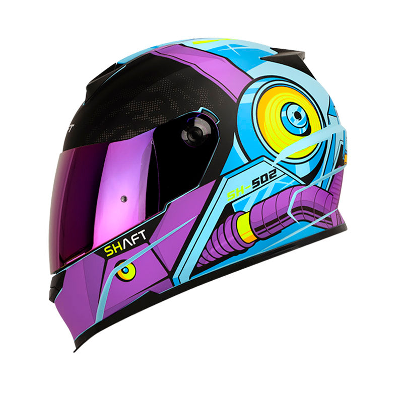 CASCO SHAFT SH-502 STEP MATE AZUL MORADO VISOR IRIDIUM