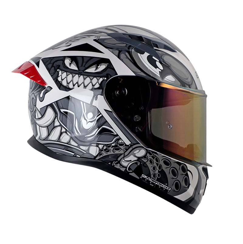 CASCO SHAFT SH-522SP COMIC MONSTER EVO BLANCO GRIS IRIDIUM