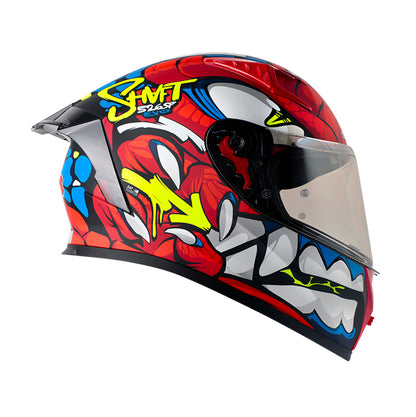 CASCO SHAFT SH-526SP DANO MATE NEGRO ROJO VISOR PLATA
