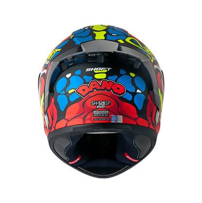 CASCO SHAFT SH-526SP DANO MATE NEGRO ROJO VISOR PLATA