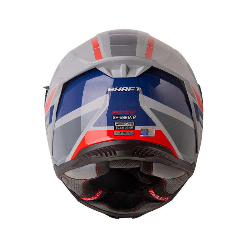 CASCO SHAFT SH-598GTR ADIV GRIS ROJO VISOR IRIDIUM ROJO