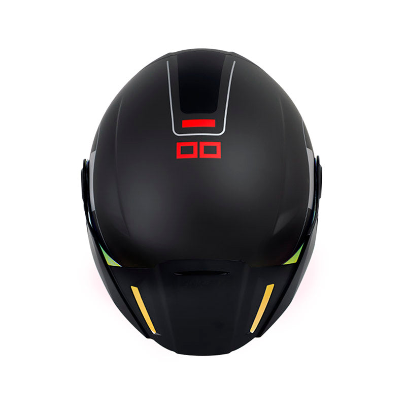 CASCO SHAFT SH-212 LOUVRE MATE NEGRO ROJO VISOR HUMO
