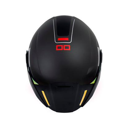 CASCO SHAFT SH-212 LOUVRE MATE NEGRO ROJO VISOR HUMO