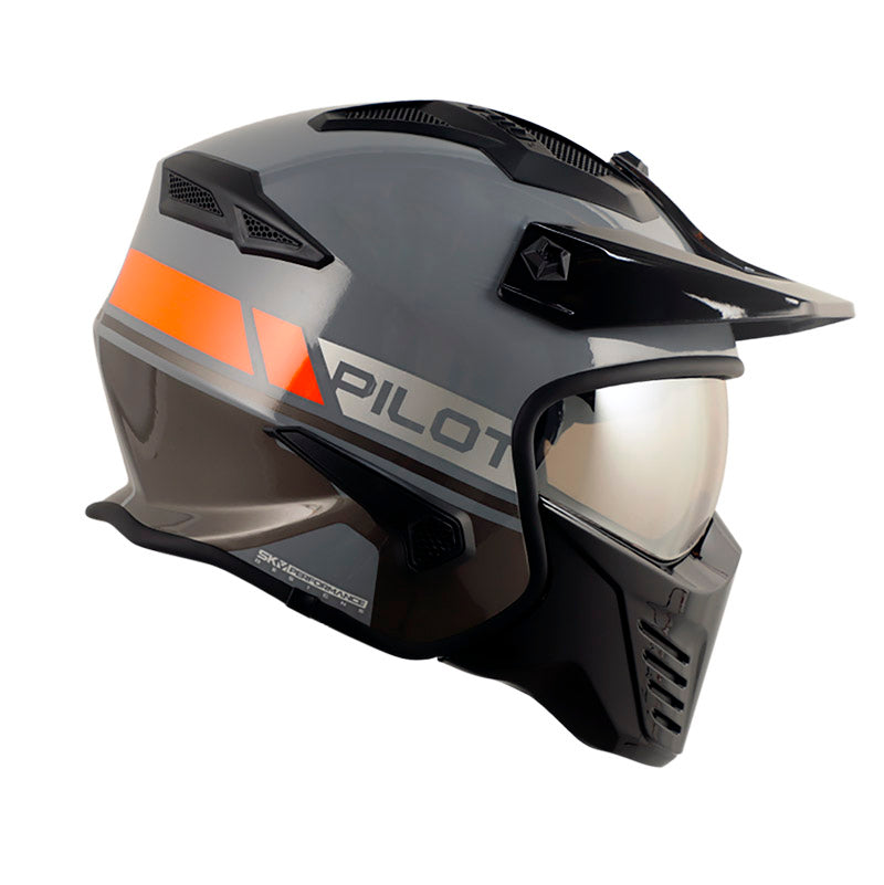 CASCO SHAFT SH-225 PILOT PRIME GRIS NARANJA NEON IRIDIUM