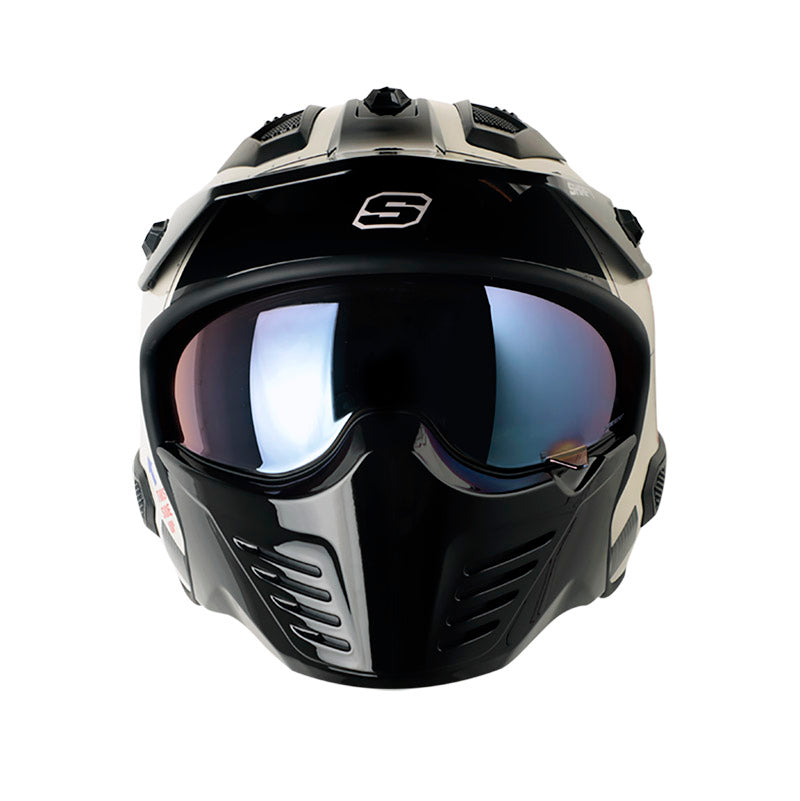CASCO SHAFT SH-225 PILOT SATURN V GRIS CLARO ROJO IRIDIUM