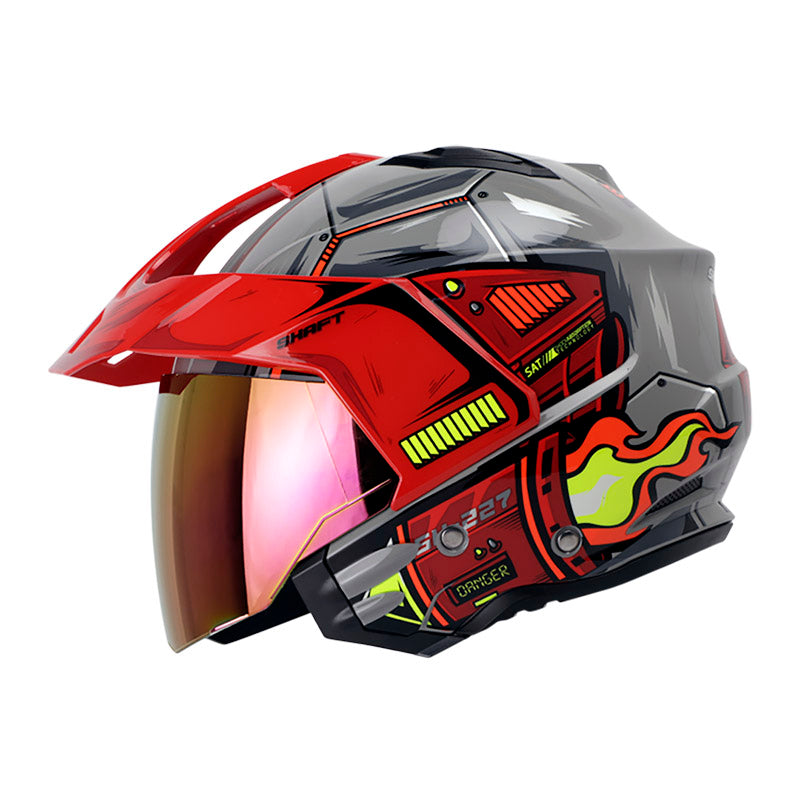 CASCO SHAFT SH-227 TRIAL DEFENDER NARDO ROJO VISOR IRIDIUM