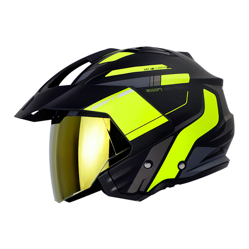 CASCO SHAFT SH-227 TRIAL VIC.DUAL MATE NEGRO AMARILLO NEON