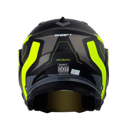CASCO SHAFT SH-227 TRIAL VIC.DUAL MATE NEGRO AMARILLO NEON