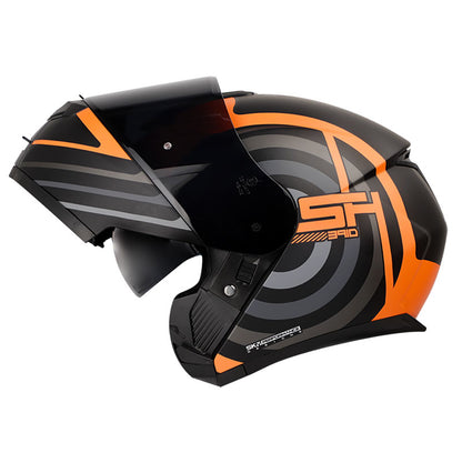 CASCO SHAFT SH-3910DV CIRCOOL MATE NEGRO NARANJA NEON VISOR HUMO