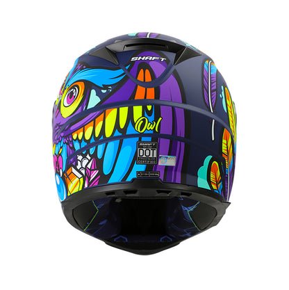CASCO SHAFT SH-502 OWL AZUL NAVY AMARILLO NEON