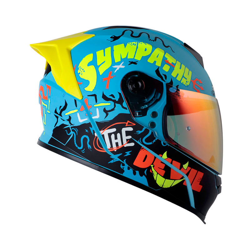 CASCO SHAFT SH-502SP DEVIL MATE AZUL NARANJA NEON
