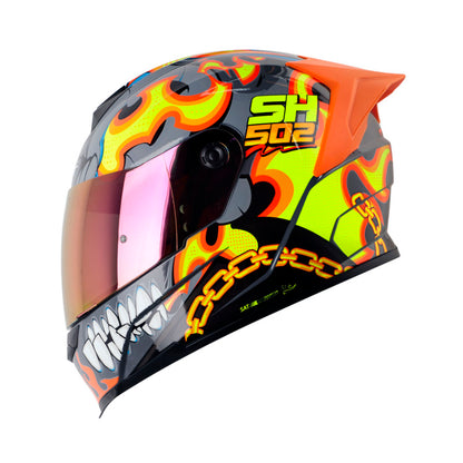 CASCO SHAFT SH-502SP FIRE BOY GRIS NARANJA NEON IRIDIUM