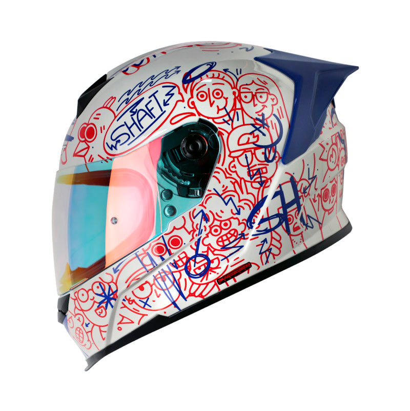 CASCO SHAFT SH-502SP PEEPS GRIS CLARO AZUL VISOR IRIDIUM