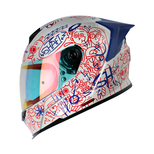 CASCO SHAFT SH-502SP PEEPS GRIS CLARO AZUL VISOR IRIDIUM