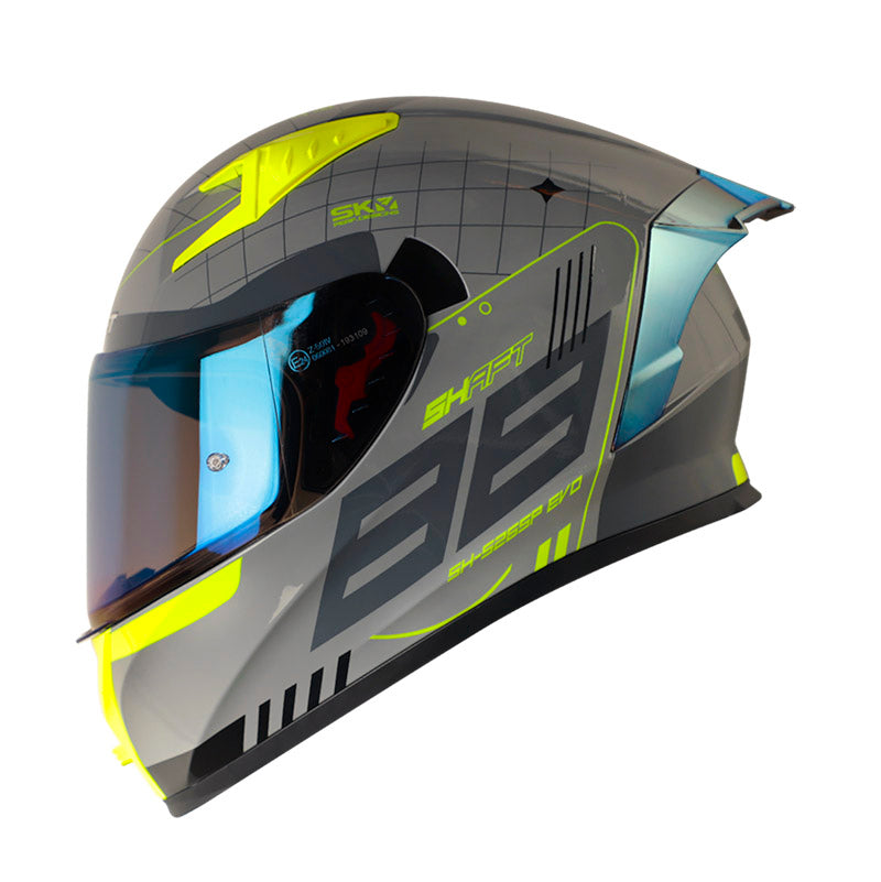 CASCO SHAFT SH-526SP COZKU GRIS AMARILLO NEON VISOR IRIDIUM
