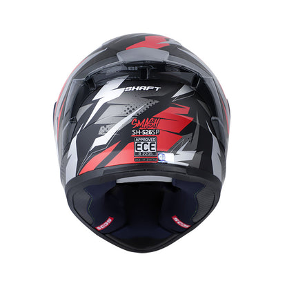 CASCO SHAFT SH-526SP SMASH MATE NEGRO ROJO SMOKE