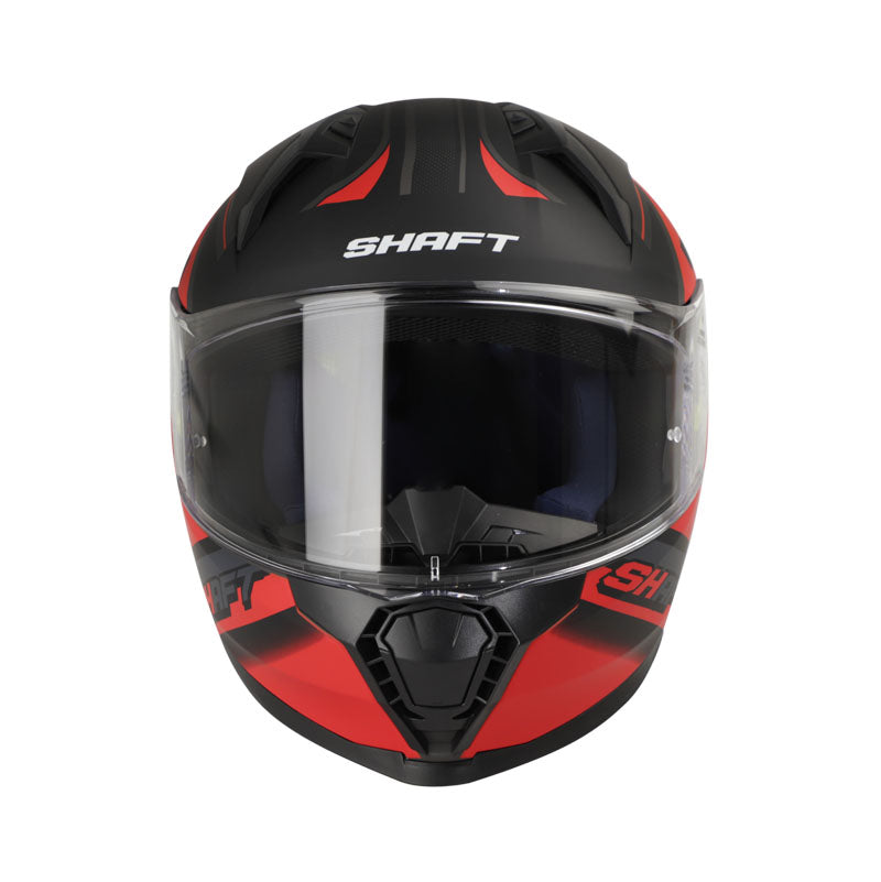 CASCO SHAFT SH-560 DRAME MATE NEGRO ROJO VISOR TRANSPARENTE