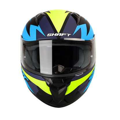 CASCO SHAFT SH-581EVO RAPTOID AZUL NAVY AMARILLO NEON