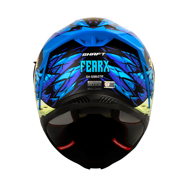 CASCO SHAFT SH-598GTR FEARX AZUL VISOR IRIDIUM
