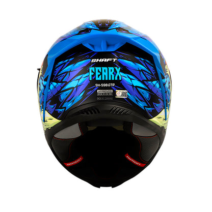 CASCO SHAFT SH-598GTR FEARX AZUL VISOR IRIDIUM