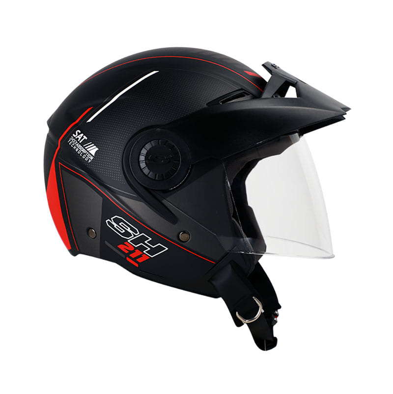 CASCO SHAFT SH-211 DELTA MATE NEGRO ROJO