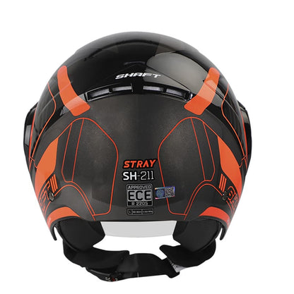 CASCO SHAFT SH-211 STRAY NEGRO NARANJA NEON