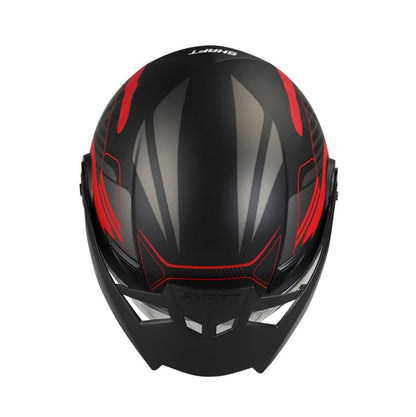 CASCO SHAFT SH-211 STRAY MATE NEGRO ROJO