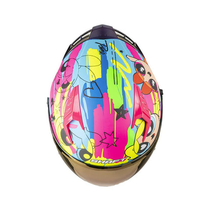 CASCO SHAFT SH-226SP POWERFULL AZUL VISOR IRIDIUM AZUL