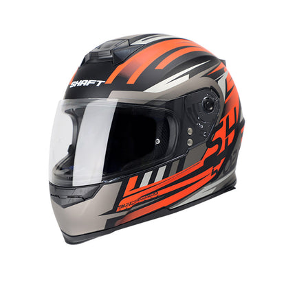 CASCO SHAFT SH-502 WATA MATE NEGRO NARANJA NEON