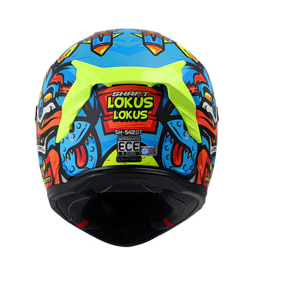 CASCO SHAFT SH-542GT LOKUS MATE AZUL AMARILLO NEON