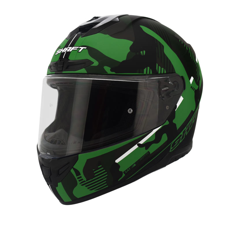 CASCO SHAFT SH-542GT THRILLA MATE NEGRO VERDE MILITAR