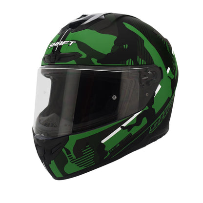 CASCO SHAFT SH-542GT THRILLA MATE NEGRO VERDE MILITAR