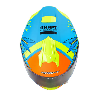 CASCO SHAFT SH-551 HUNTER MATE AZUL NARANJA NEON