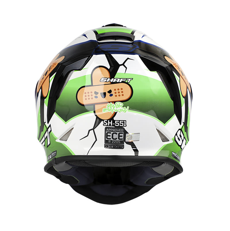 CASCO SHAFT SH-551 NEVER BROKE BLANCO VERDE NEON
