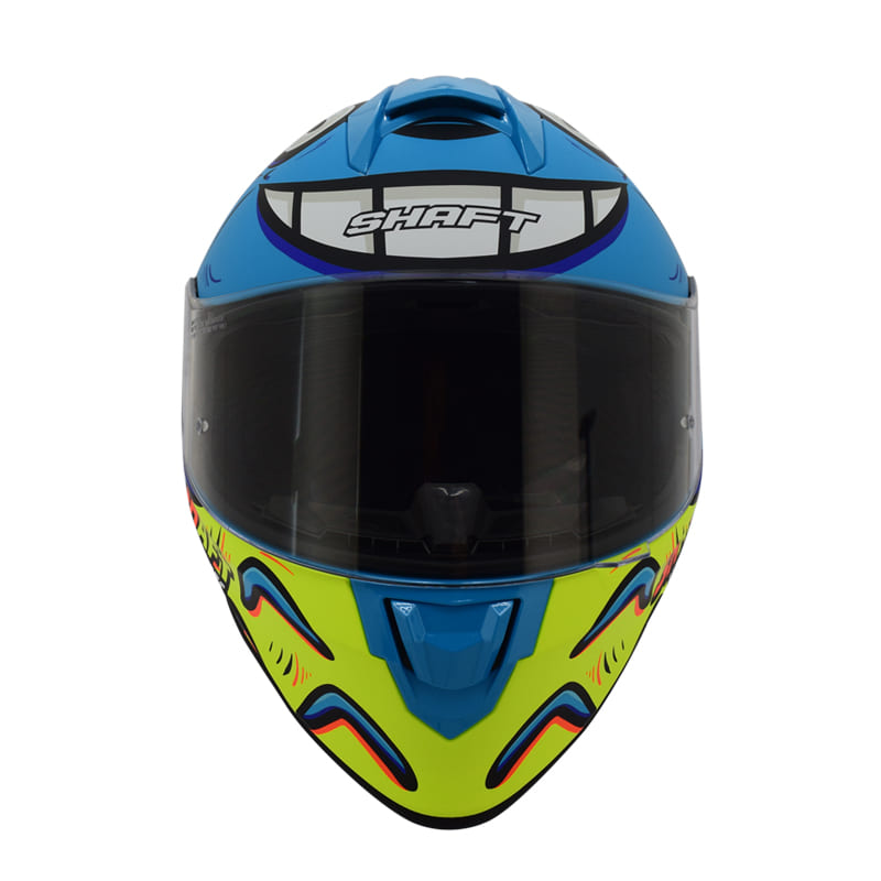 CASCO SHAFT SH-551 SPIRITS MATE AZUL AMARILLO NEON
