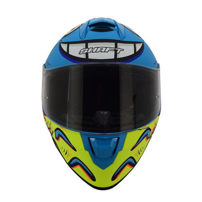 CASCO SHAFT SH-551 SPIRITS MATE AZUL AMARILLO NEON