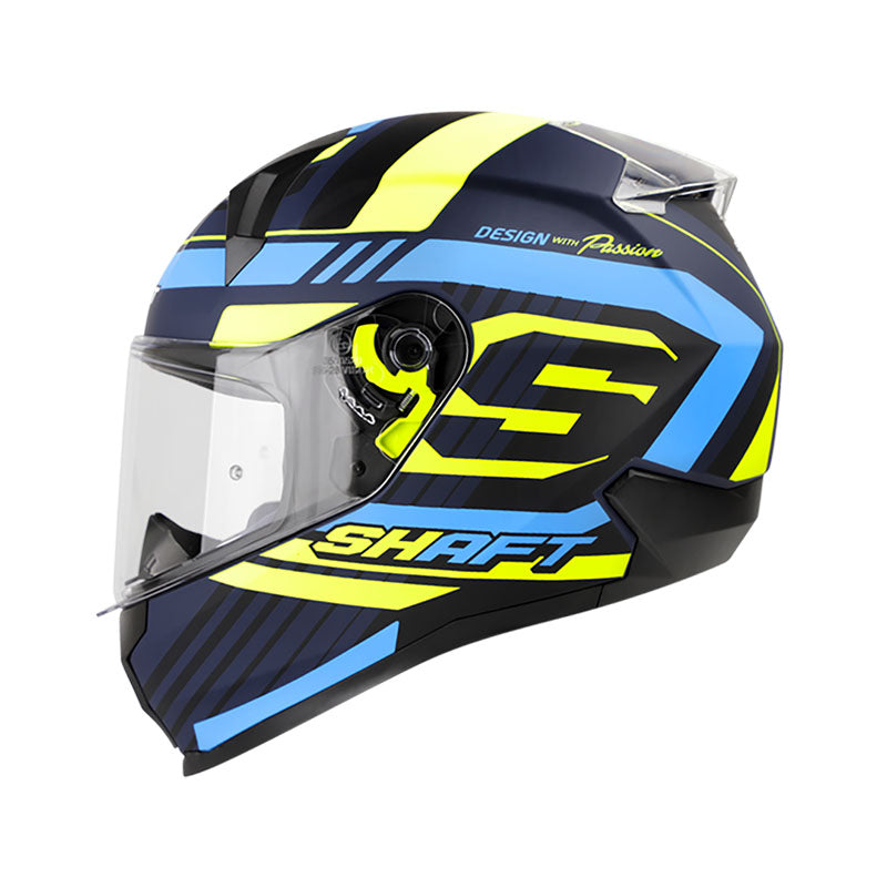 CASCO SHAFT SH-560 BRIGHT MATE AZUL NAVY AMARILLO NEON