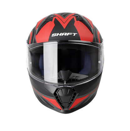 CASCO SHAFT SH-560 DUELO MATE NEGRO ROJO