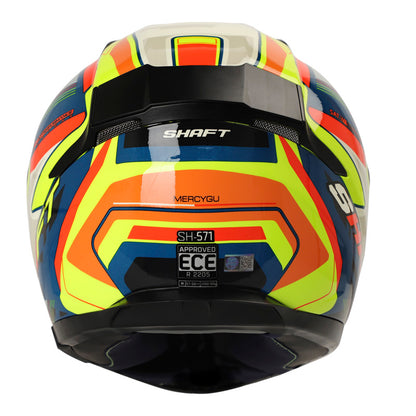 CASCO SHAFT SH-571 MERCYGU AZUL AMARILLO NEON