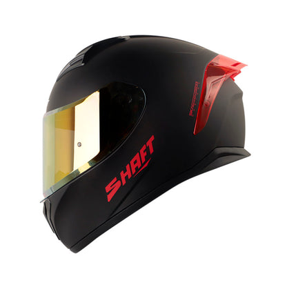 CASCO SHAFT SH-582SP EVO SOLID MATE NEGRO ROJO VISOR IRIDIUM