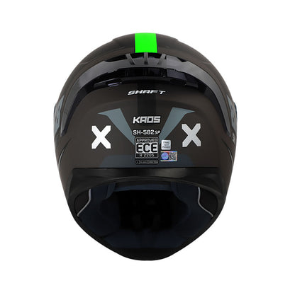 CASCO SHAFT SH-582SP KAOS MATE NEGRO VERDE NEON
